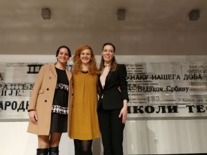 Upravni odbor Arapskog kulturnog centra - Saša Vasiljević, Maja Luković i Ena Pavlović